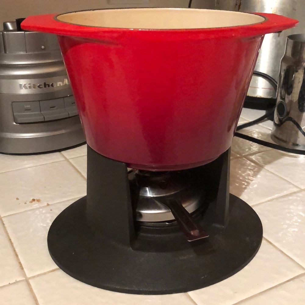 LE CREUSET fondue pot